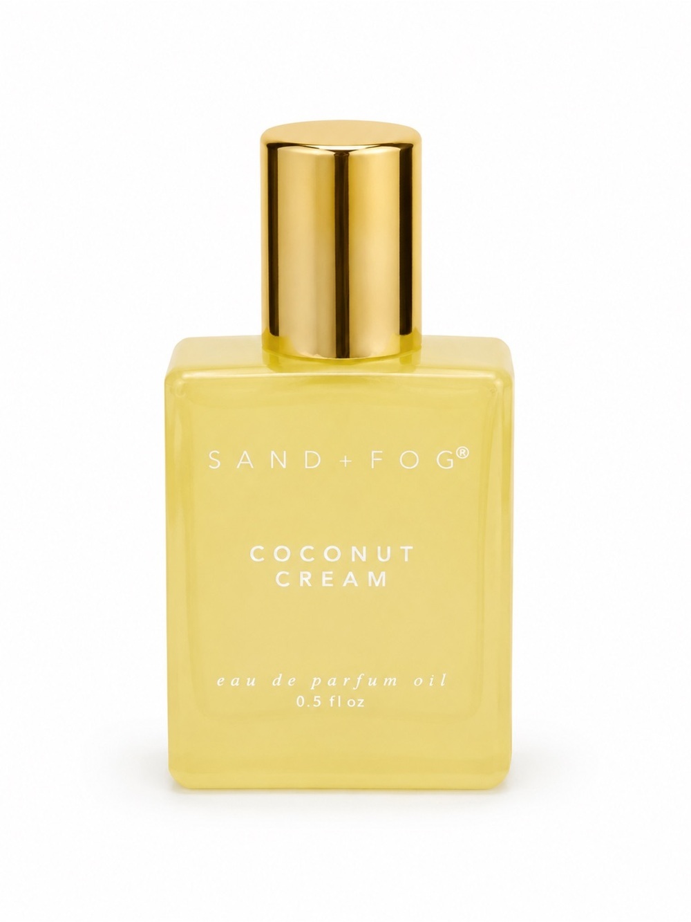 SAND + FOG Coconut Cream Body & Fragrance Oil — Yellow with Gold Cap